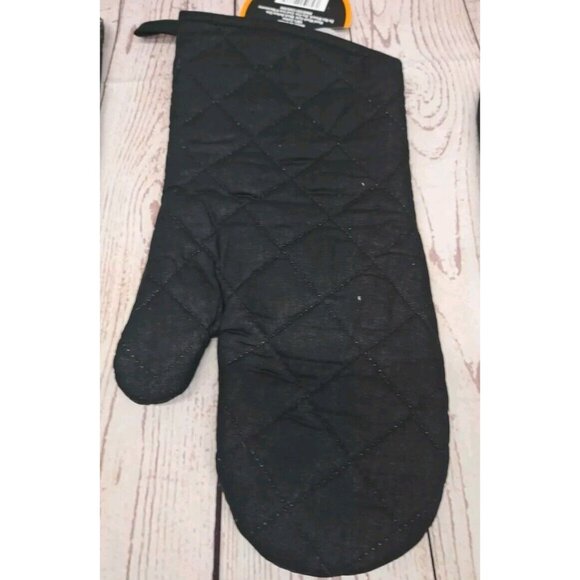 4pc Halloween Spooky Skeleton Spider Web Tombstone Pot Holders, Oven Mitt, Towel - Picture 6 of 7